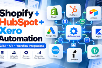 integrate shopify hubspot airtable google ads kajabi xero flodesk teachable