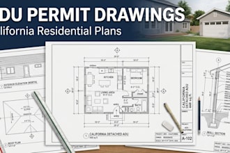 design adu permit drawings and architectural plans for california