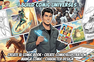 create ai comic book create comic illustration manga comic and character design