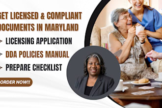 write dda maryland policy and procedures manual, fill forms and get license