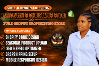do halloween store design or christmas shopify store design