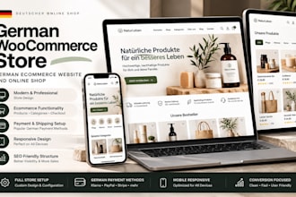 build german woocommerce store, german ecommerce website and online shop