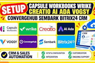 capsule workbooks wrike creatio ai ada vogsy convergehub sembark bitrix24 CRM