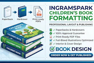 do ingramspark children book formatting, hardcover and paperback formatting
