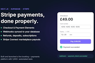 integrate stripe payments into your nextjs or supabase app