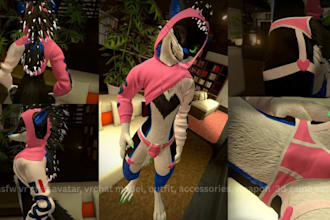do nsfw vr chat avatar, vrchat model, outfit, accessories, weapon  3d game asset
