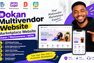build dokan multivendor website woocommerce marketplace website multivendor wcfm