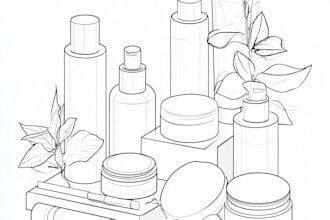 manually create professional product line art illustrations