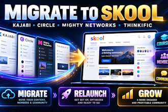 migrate kajabi circle mighty networks skool relaunch thinkific teachable course
