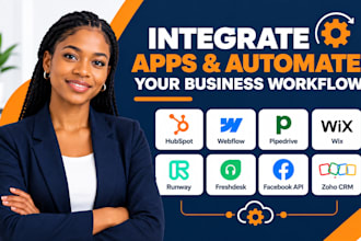 integrate hubspot webflow pipedrive wix runway freshdesk facebook api zoho crm