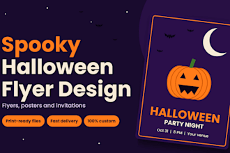design custom halloween flyer invitations and party decor