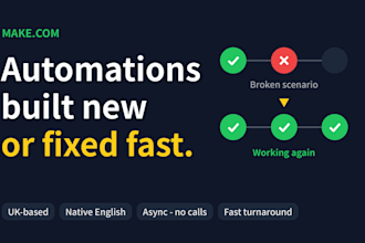 build or fix your make com automation and workflows