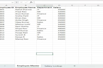 create excel formulas, vlookup and spreadsheet solutions