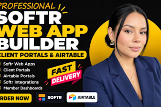 build softr web apps, client portals, airtable portals and softr integrations