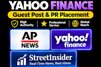 publish your article on apnews,com streetinsider,com and yahoo