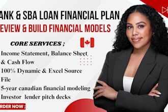 create, audit , fix your financial projections for bank loan or sba
