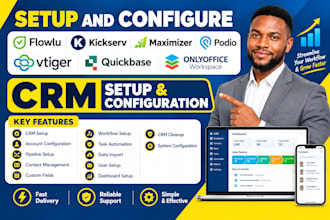 setup flowlu kickserv maximizer podio vtiger quickbase onlyofficeworkspace crm
