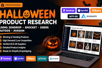 do halloween product research using zendrop spocket dsers autods avasam
