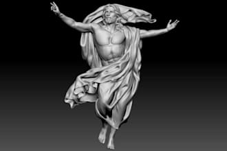 model photorealistic human statues,quality printable model,3d miniature figurine
