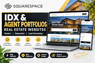 build custom real estate agent portfolio website with idx mls integration
