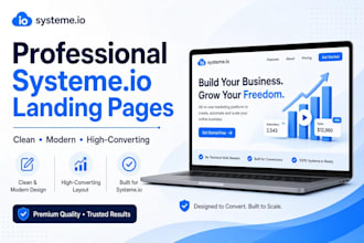design, develop and launch your systemio landing page