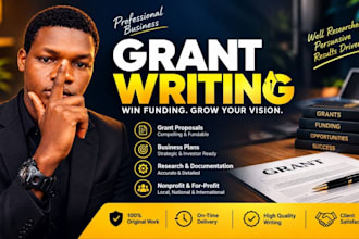 write a business grant proposal and grant application