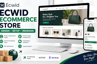 design setup and redesign your ecwid ecommerce dropshipping store
