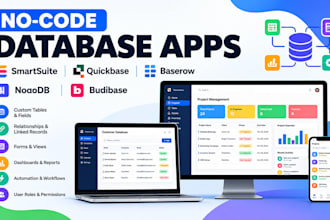 build no code database apps with smartsuite quickbase baserow nocodb budibase