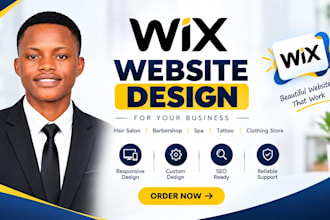 design hair salon barbershop spa tattoo clothing store wix website design