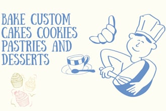 bake custom cakes cookies pastries and desserts