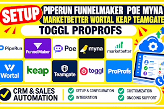 piperun funnelmaker poe myna marketbetter  wortal keap teamgate toggl proprofs