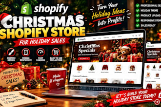 create or redesign your shopify store for christmas sales boost
