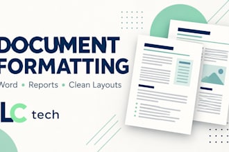 format and tidy your word document or report