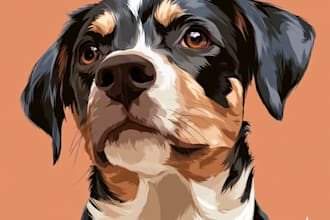 draw an awesome pet cartoon portrait