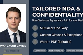 create tailored non disclosure and confidentiality agreements