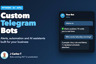 build a custom telegram bot with ai in python