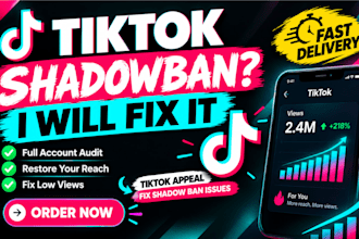 audit your tiktok shadowban and fix tiktok reach issues