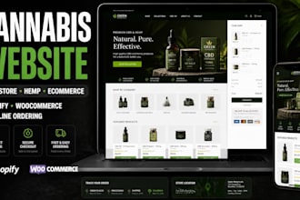 design cannabis website, cbd store, marijuana, hemp and weed ecommerce website