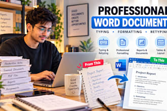 type and professionally format word documents