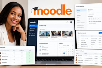 configure moodle lms quiz assessment enrollment and gradebook