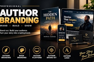 author branding, author brand kit, author platform, book branding, author logo