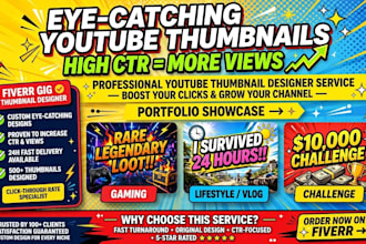 design eye catching youtube thumbnail that gets clicks