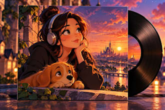 design unique anime album artwork for your song or artist