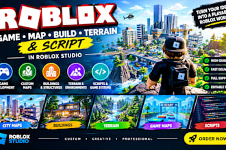 build roblox game, roblox scripting, roblox map, buildings terrain roblox studio