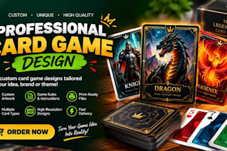 design an original card game with professional artwork