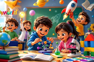 illustrate children story book, kids story, illustration and book illustration