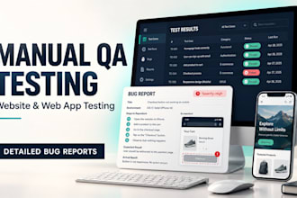 manual QA testing, website testing, web app testing, detailed bug reports