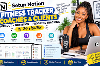 build notion fitness tracker coaches client workout nutrition spread sheet canva