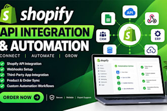 setup and do shopify API integration and automation
