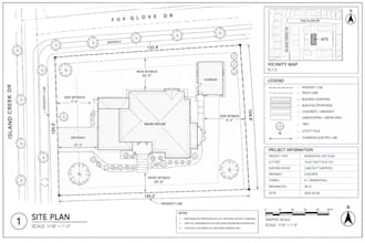 draw conceptual site plan, plot plan, landscape plan for city permit approval